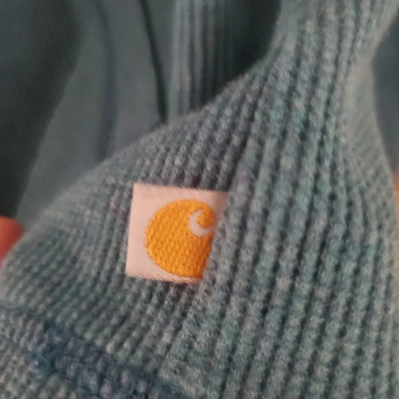 CARHARTT V NECK HOODED THERMAL LONG SLEEVE SHIRT, SIZE MEDIUM - Picture 5 of 6